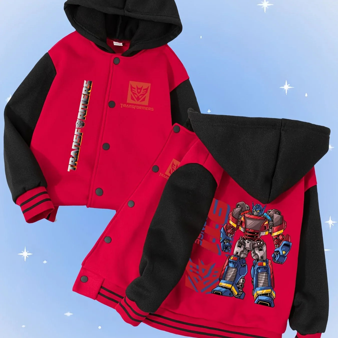 Transformers New Design Jacket - Black & Red