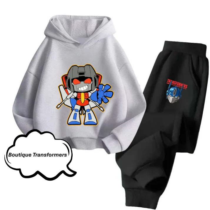 Ensemble Enfant Transformers Gris/Noir - Mini Optimus Prime