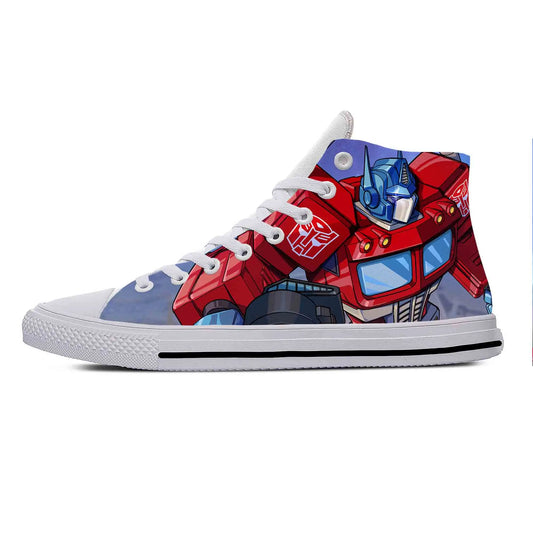 Baskets Montantes TransformersBlanc - PrimeRed