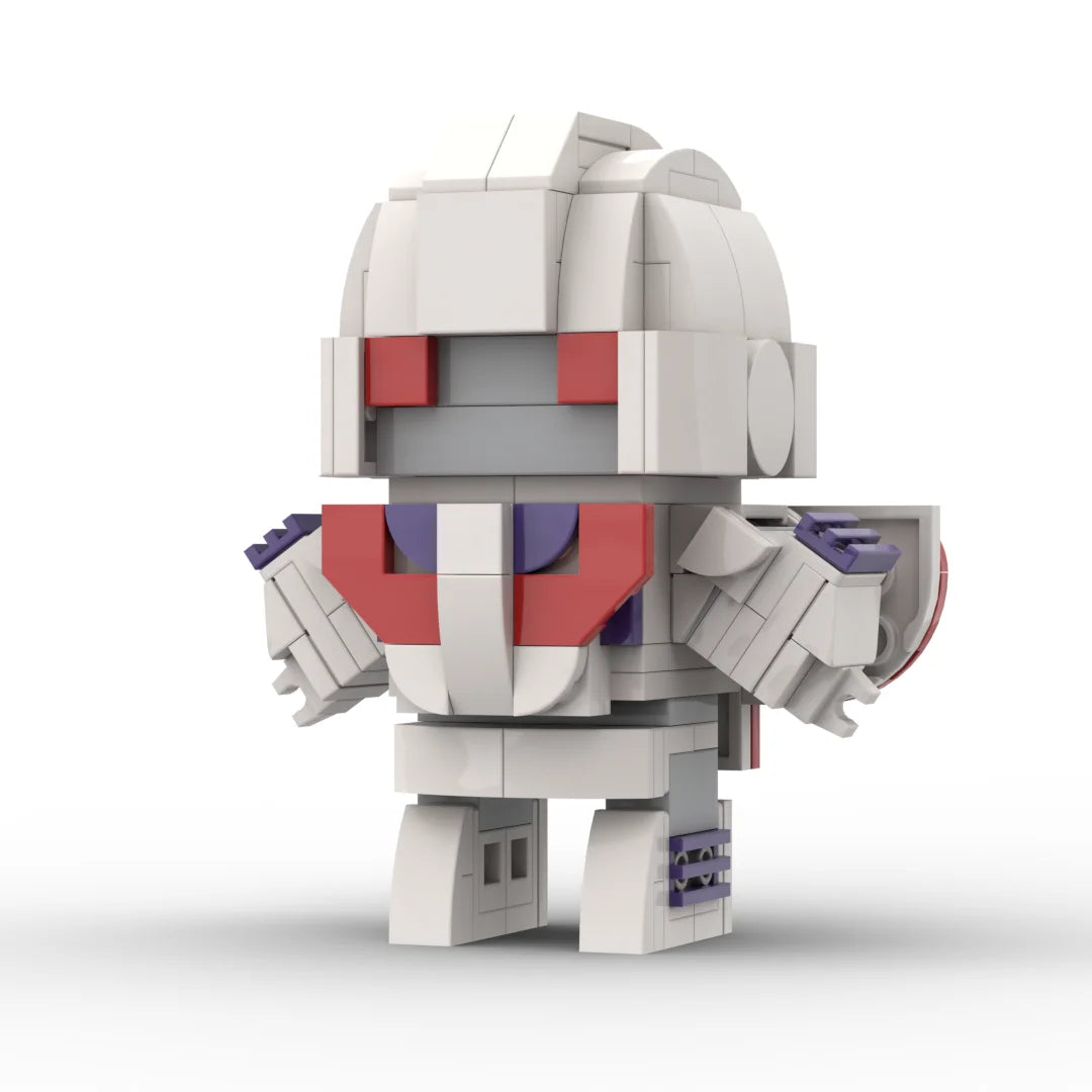 Figurine Transformers Astrotrain Version IDW Chibi — Brick Blanc et Rouge Triple Changeur