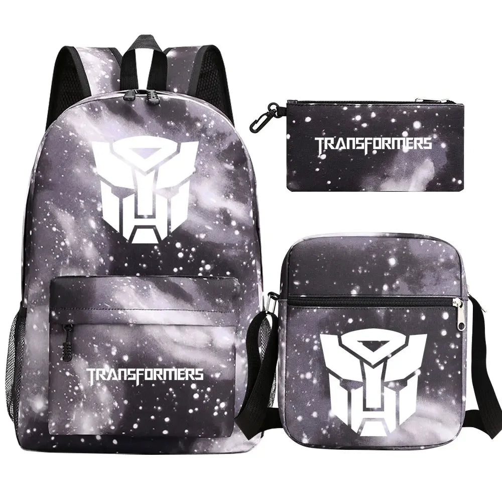 Conjunto de mochilas escolares de los Autobots de Black Snow