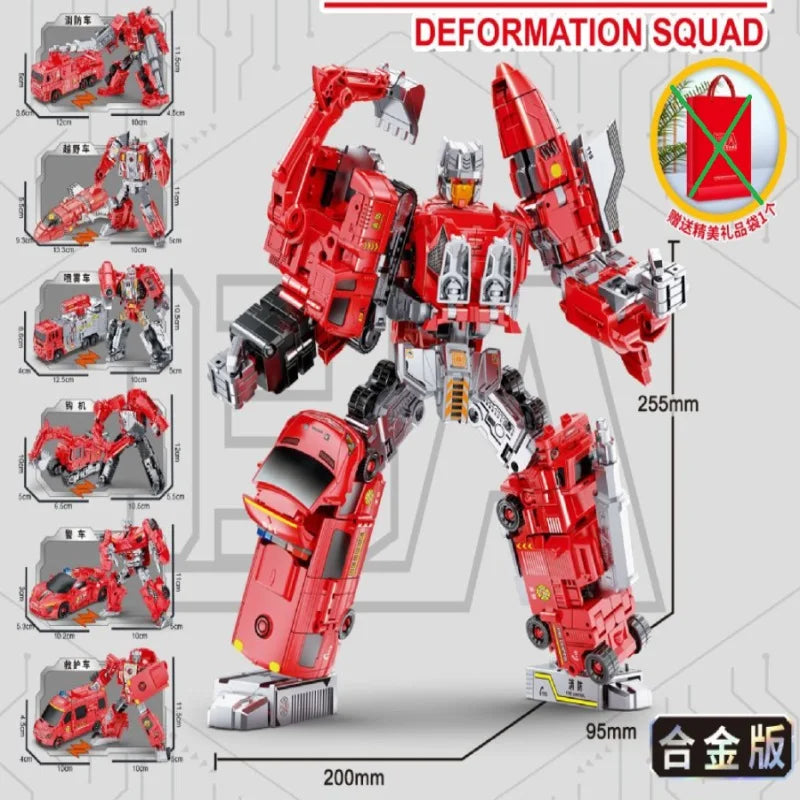 Figurine Transformers Dinoking Escouade Alliage Rouge — Version Deformation Squad Sans Boîte