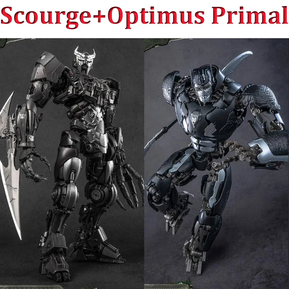Duo Figurines Transformers Scourge & Optimus Primal — Bataille Ultime AMK