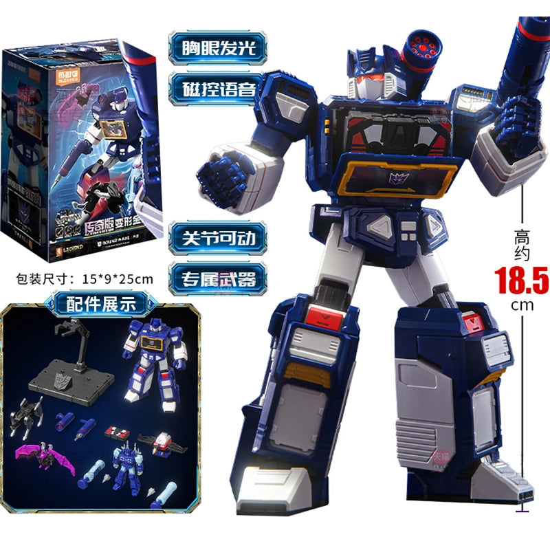 Figurine Transformers Soundwave 18cm — Légende Sonore Lumières & Sons Blokees