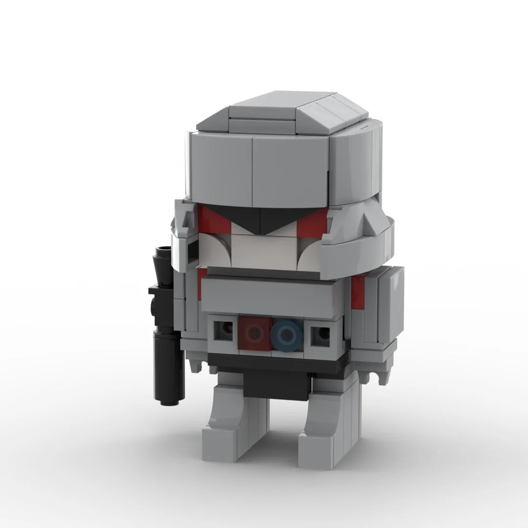 Figurine Transformers Megatron 2.0 Chibi — Brick Gris Canon Intégré au Bras