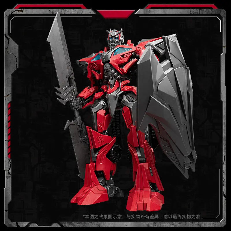 Figurine Transformers Sentinel Prime Blokees Lame Argentée — Cape Rouge Fond Sombre