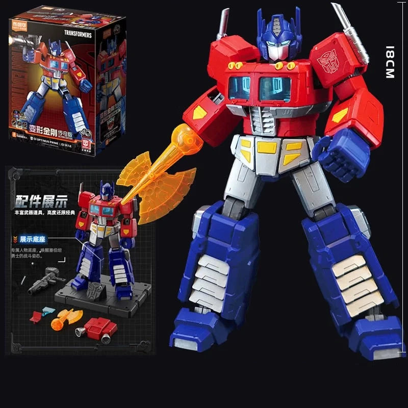Figurine Transformers Optimus Prime 18cm — Édition Collector Hache Lumineuse