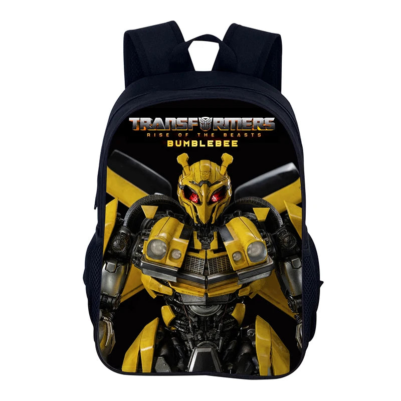 Mochila Escolar Infantil Transformers - Cara de Abejorro