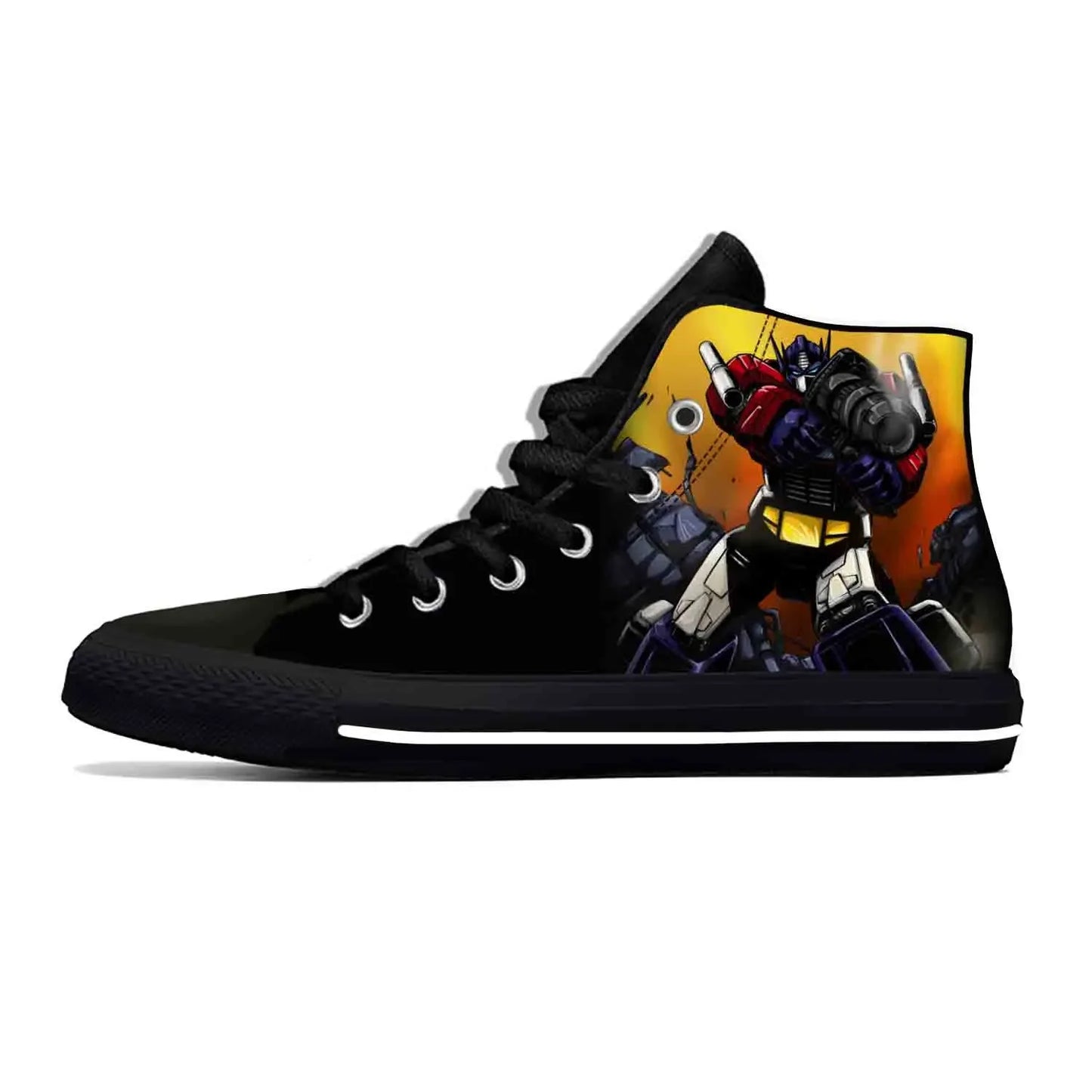 Transformers Black High Top Sneakers - Shooting