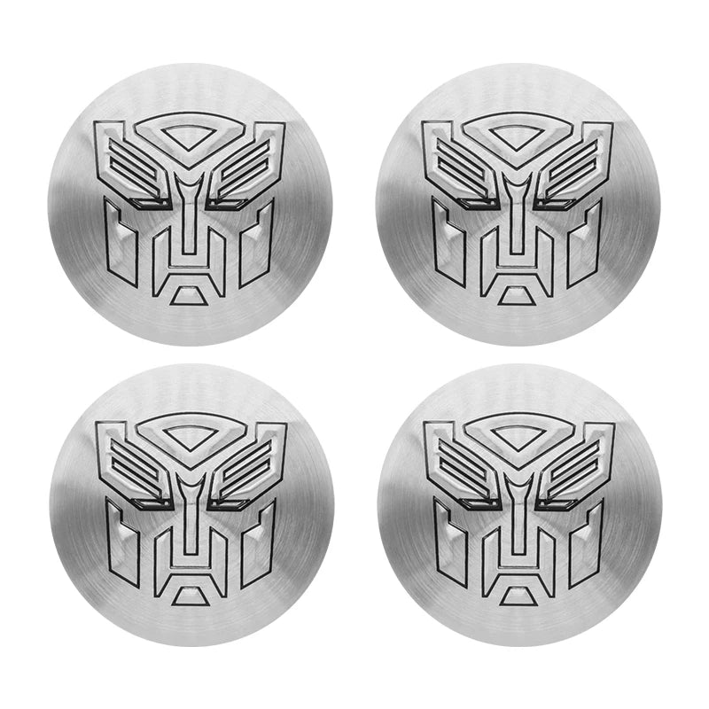 4 Silver Emblems Wheels 56mm - Autobots