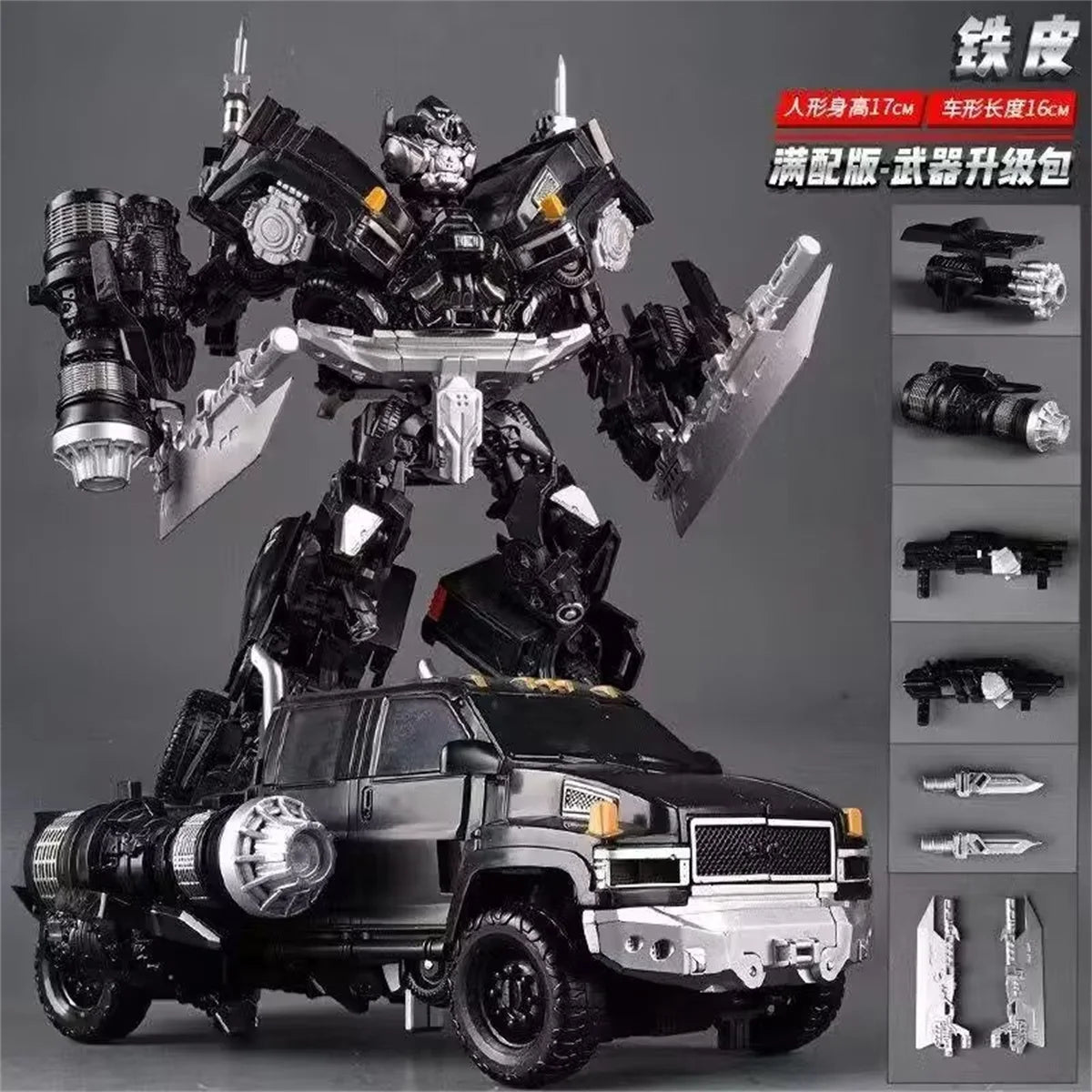 Figurine Transformers Ironhide Weapon Master — Finition Argentée Édition Pionnier