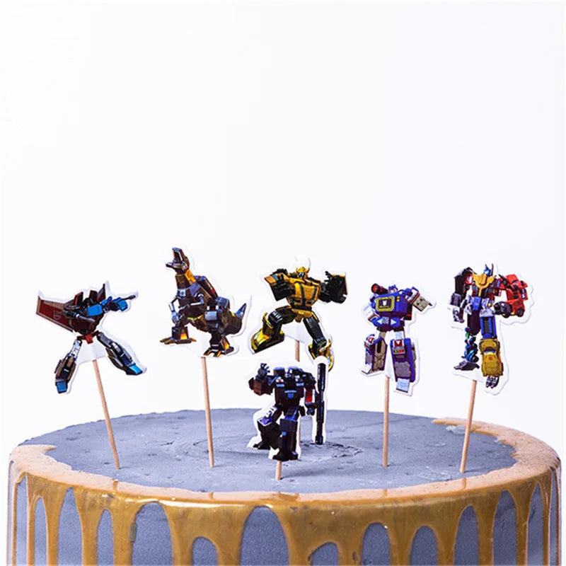 Selecciones de Transformers para decoración de tartas de cumpleaños.