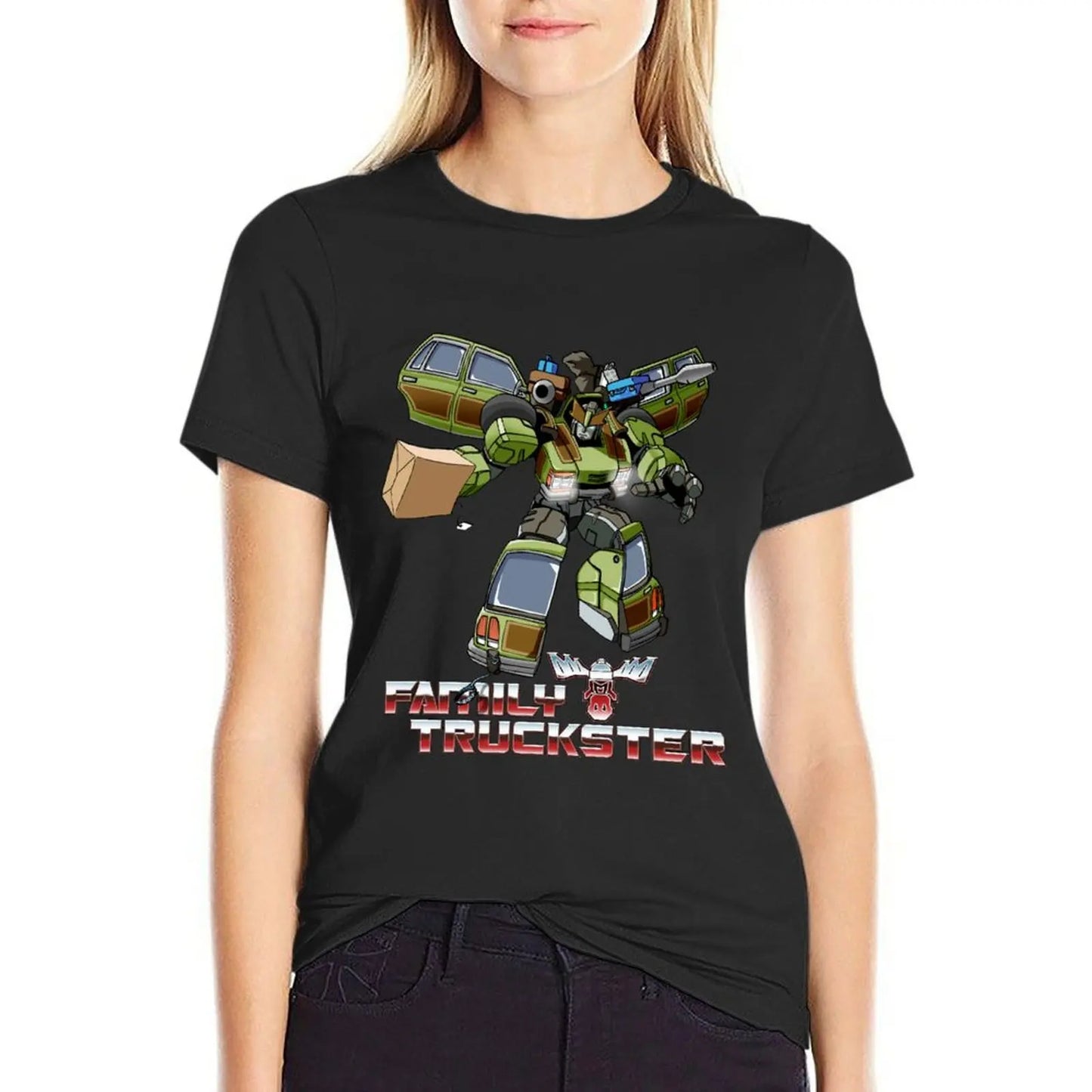 T-Shirt Transformers pour Femme - "Family Truckster" Noir