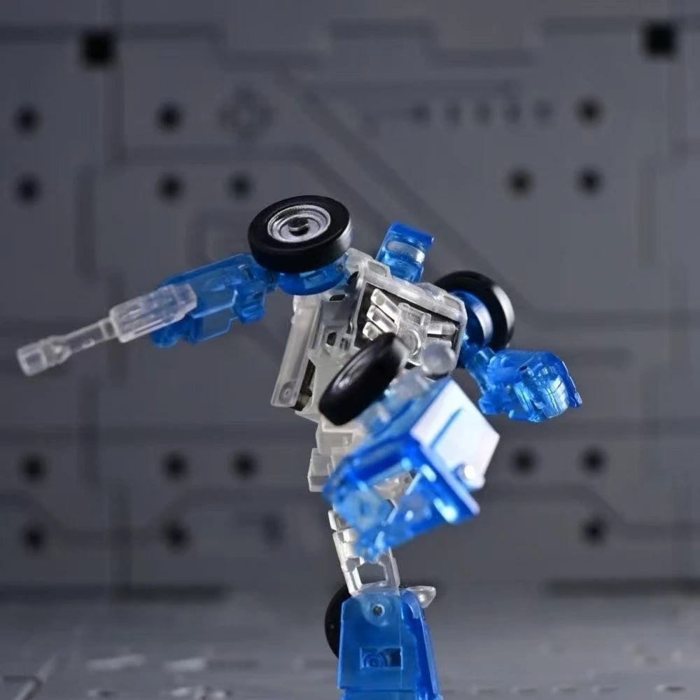 Mini Figurine Transformers G1 Bleu Translucide — Statue Chromée Édition Limitée