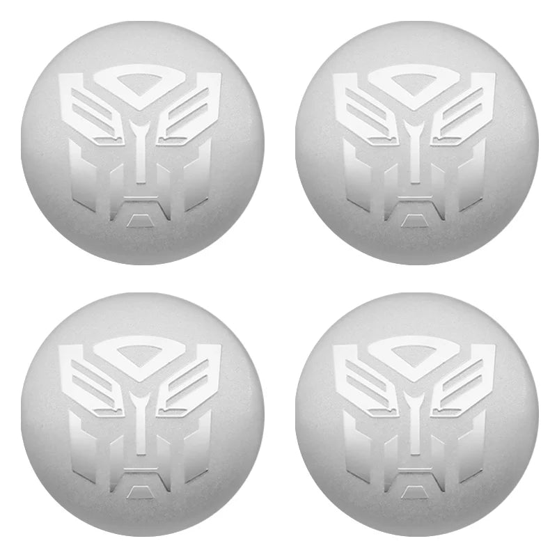 4 Full Silver Emblems Wheels 56mm - Autobots