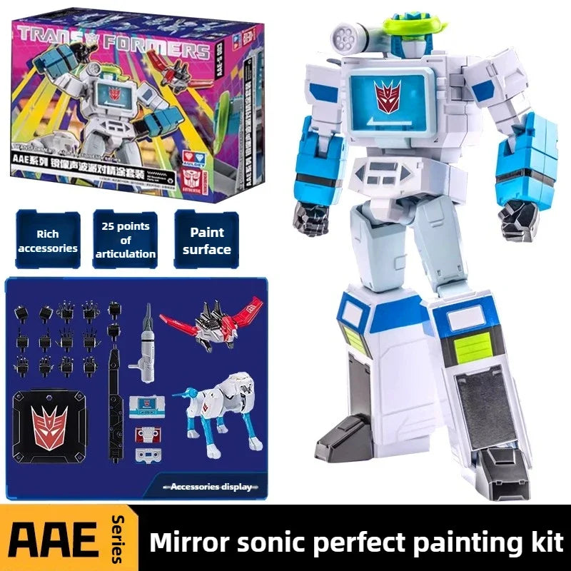 Figurine Transformers Soundwave Version Chromée Haute Finition — Alpha Action Elite