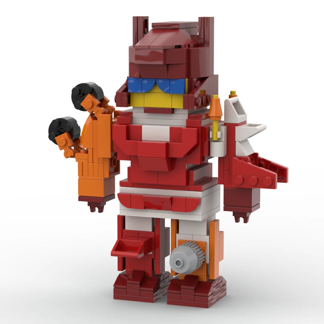 Figurine Transformers Computron — Combineur Géant Brick Rouge et Orange