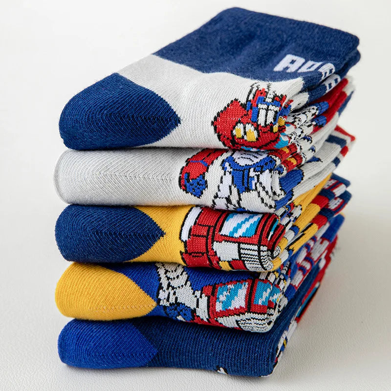 5 Pairs of Transformers Socks - Optimus Prime