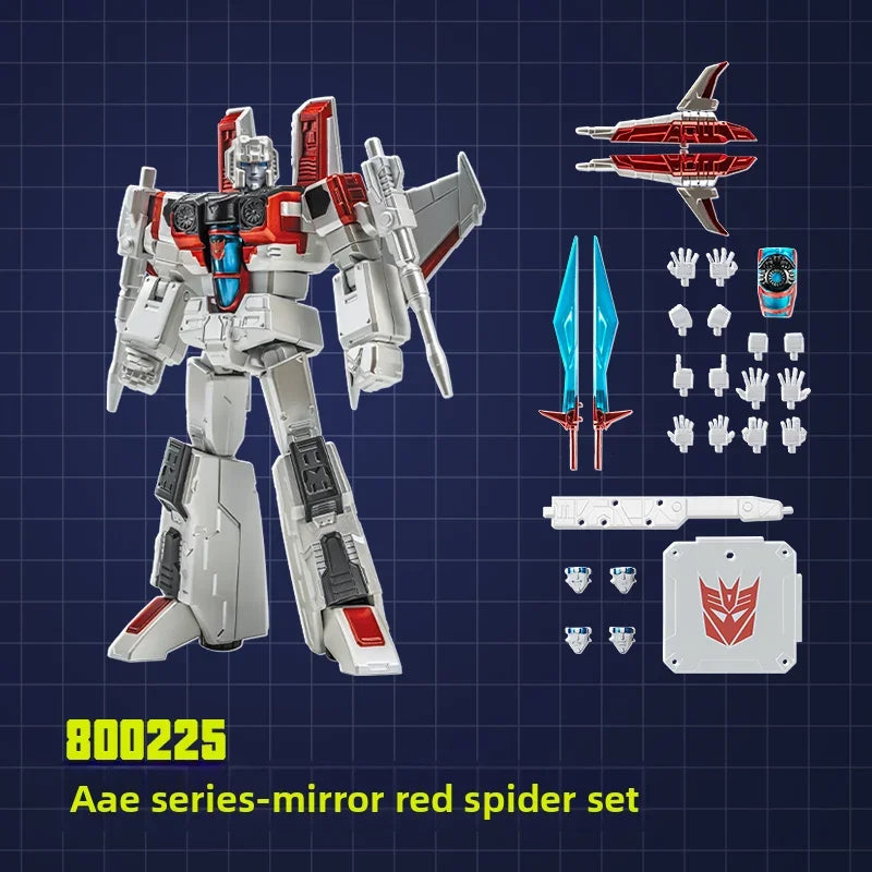 Figurine Transformers Starscream Miroir AAE — Univers Shattered Glass Blanc