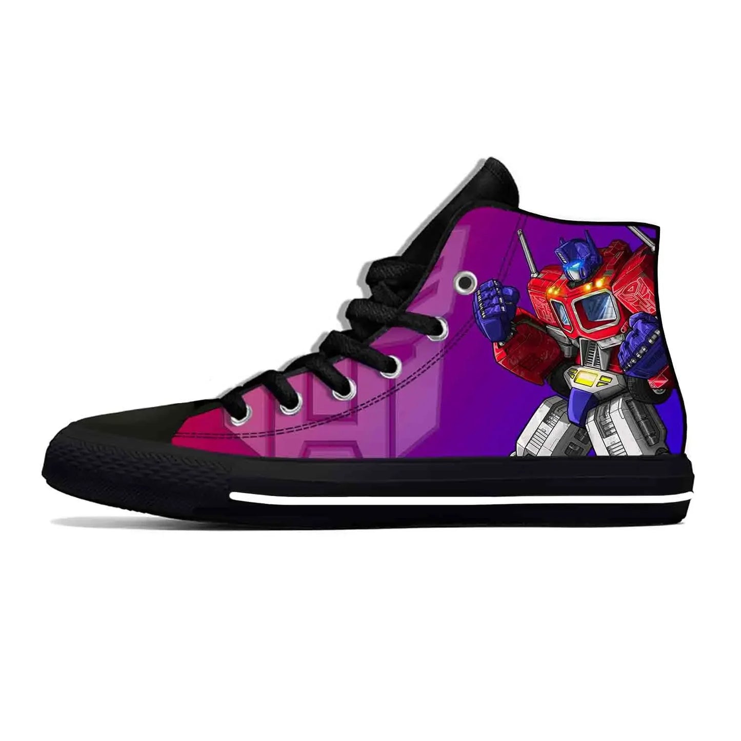Transformers Black-Purple High-Top Sneakers