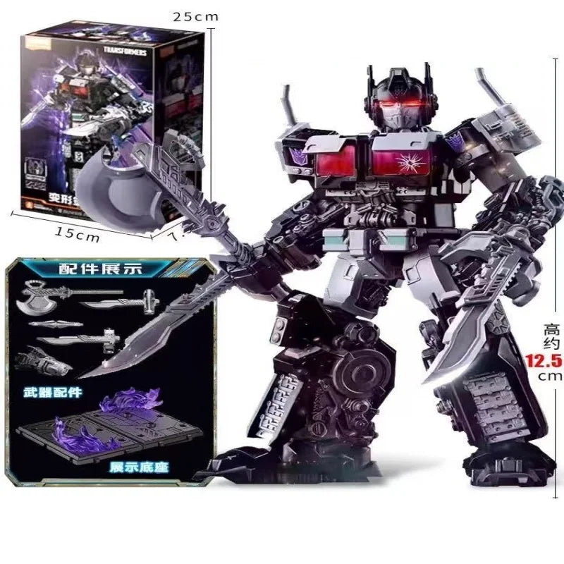 Figurine Transformers Nemesis Prime — Double Lame Écarlate Armure Sombre