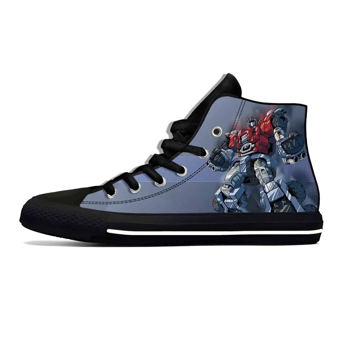 Transformers Black-Blue High-Top Sneakers