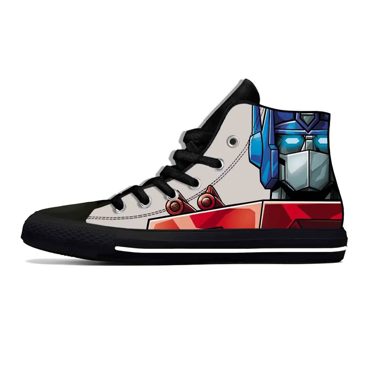 Transformers Black High Top Sneakers - Face