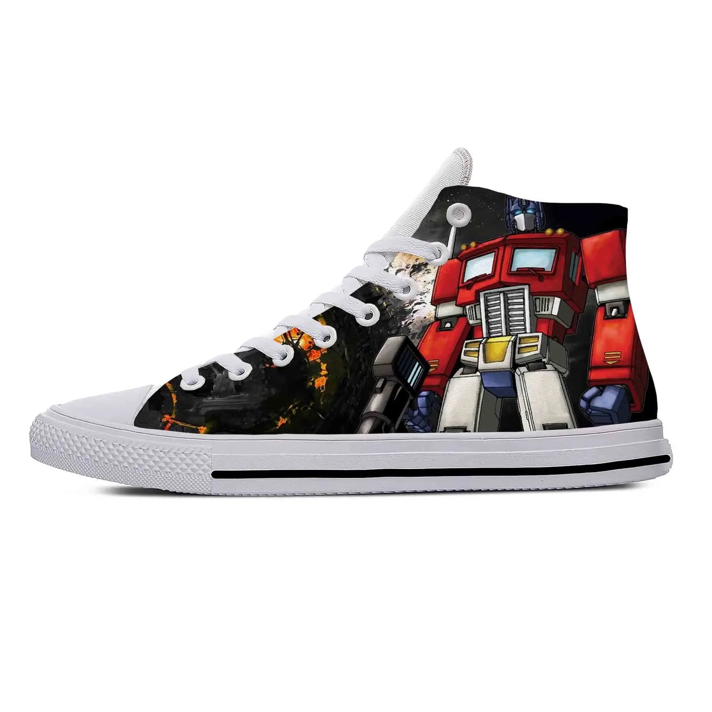 White Transformers High Top Sneakers - Shape