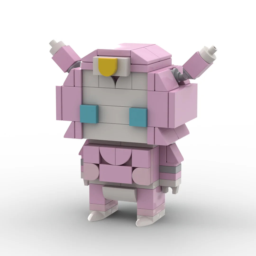 Figurine Transformers Elita Chibi Oreilles Rondes — Brick Rose Pâle Miniature