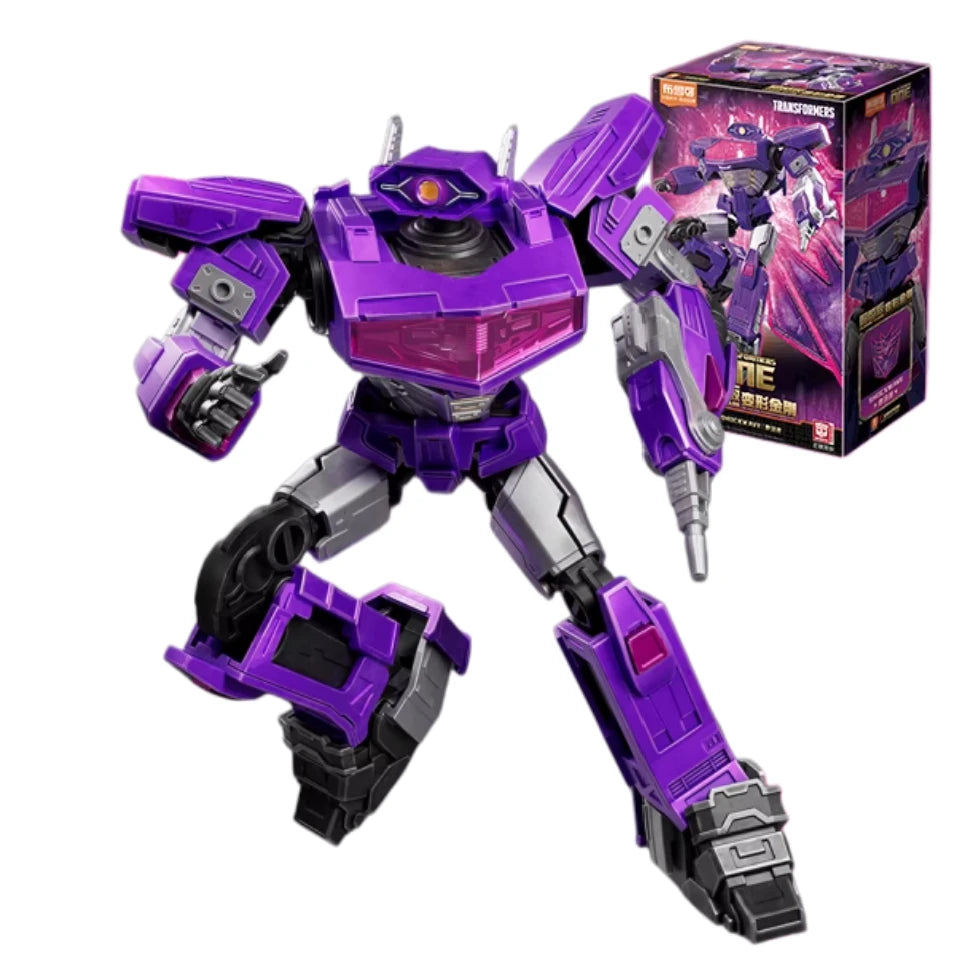 Figurine Transformers Shockwave Blitzwing Origine ONE — Brick Violet Robot Complet Articulé