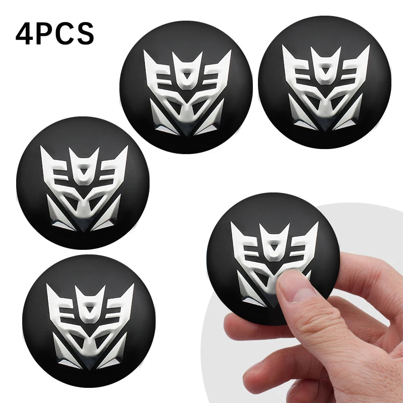 4 Black Emblems Wheels 56mm - Decepticons