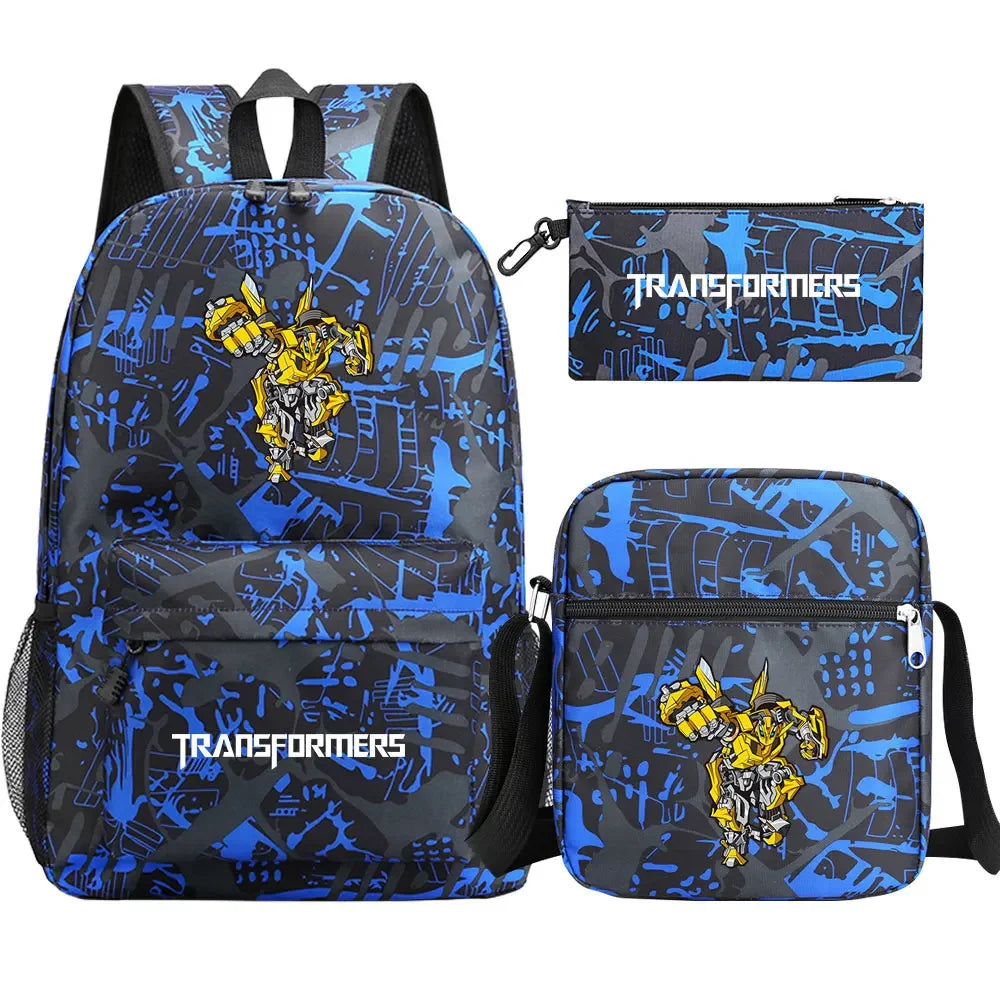 Mochila escolar con grafiti de Transformers Bumblebee