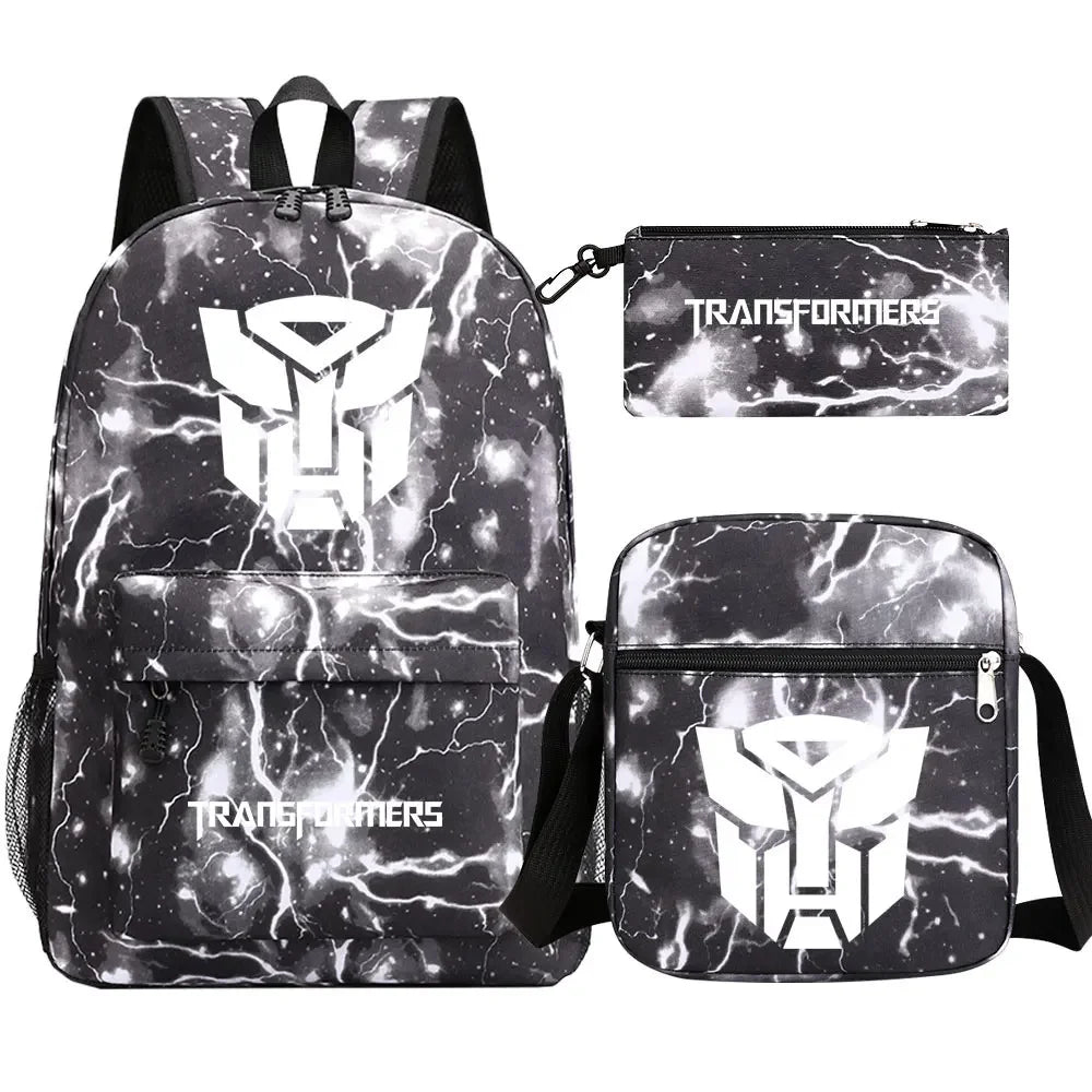 Conjunto de mochilas escolares de los Autobots de Black Lightning