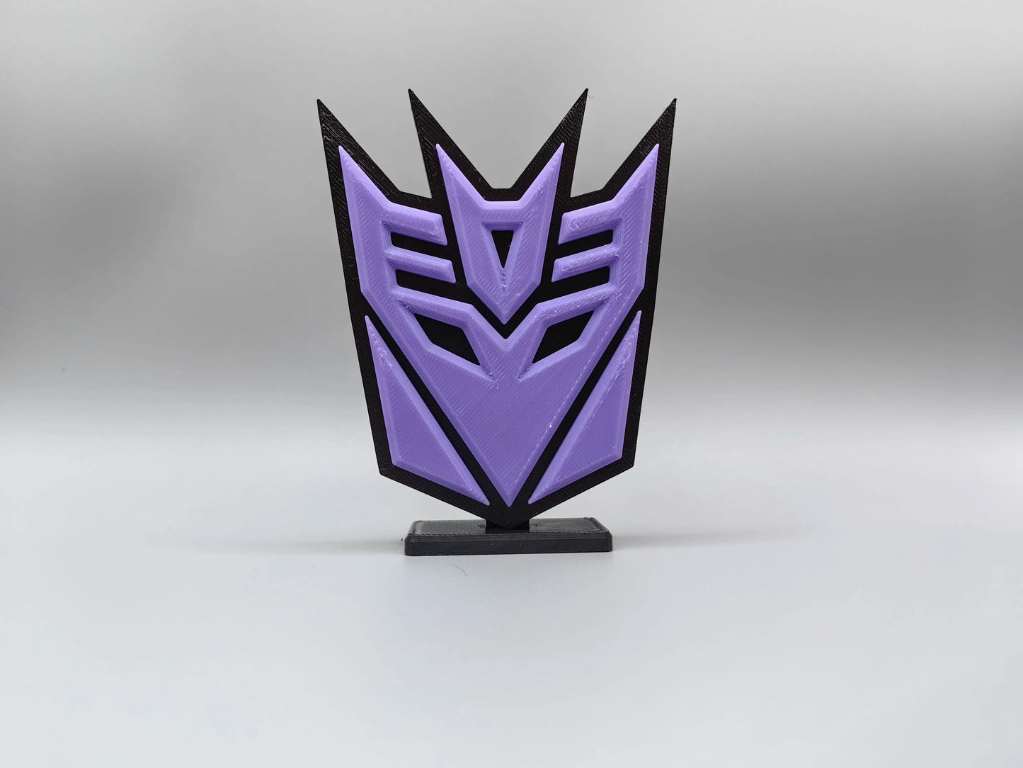 Plaque Transformers Décepticon Violet — Décoration Bureau Silhouette Emblème