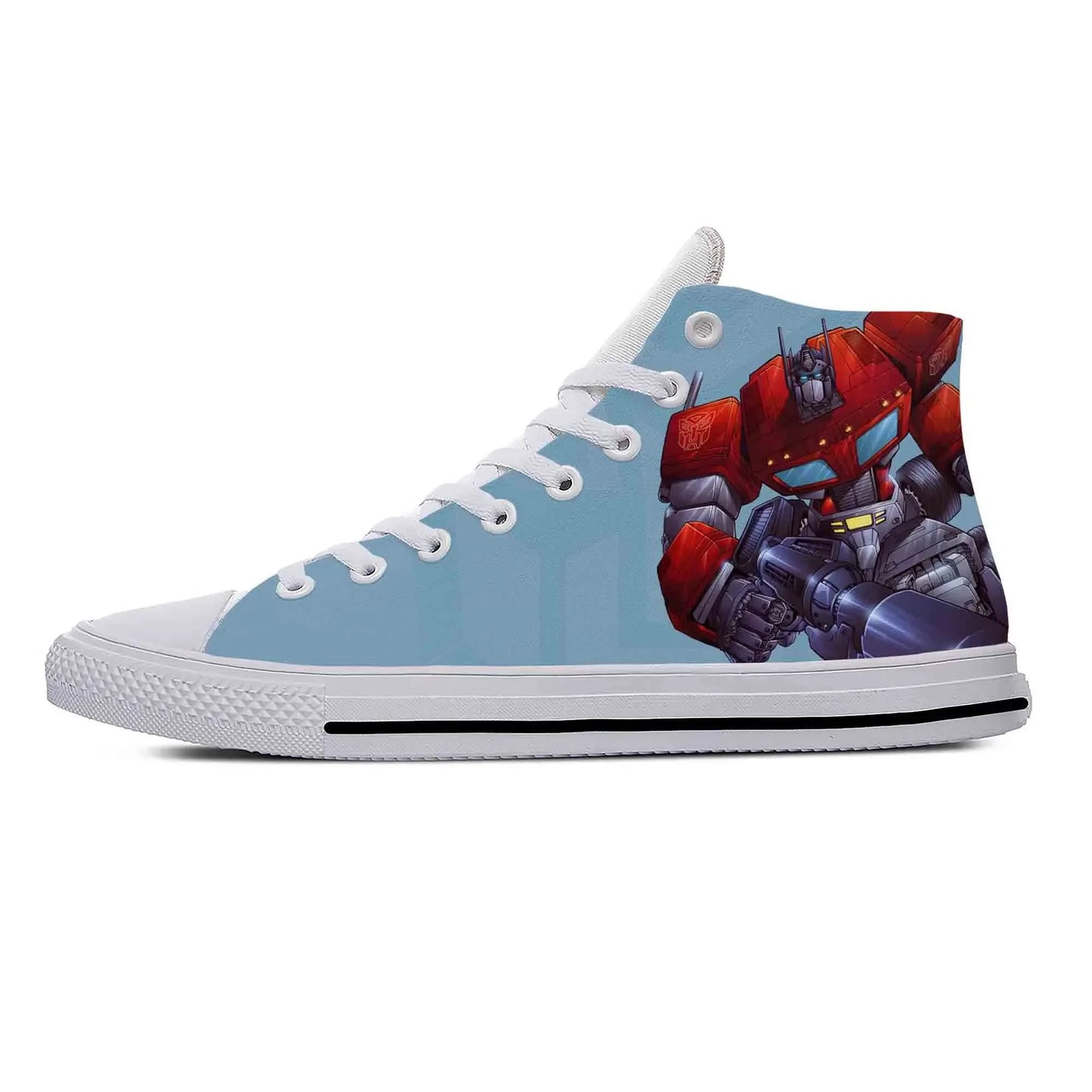 Transformers High Top Sneakers White- Gun