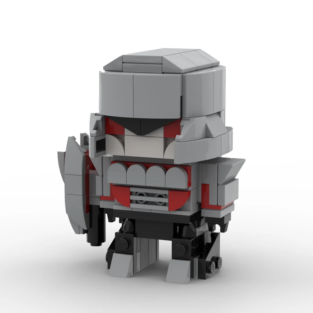 Figurine Transformers Megatron Version IDW Chibi — Brick Gris et Rouge Canon Fusion