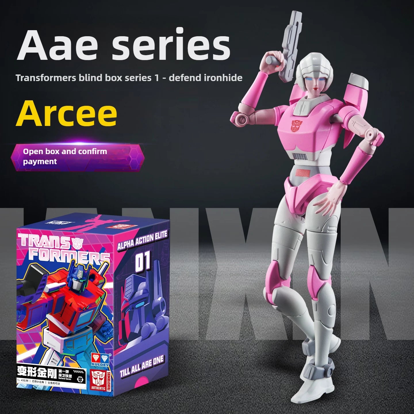 Figurine Transformers Arcee Rose — Guerrière Autobot Blind Box AAE