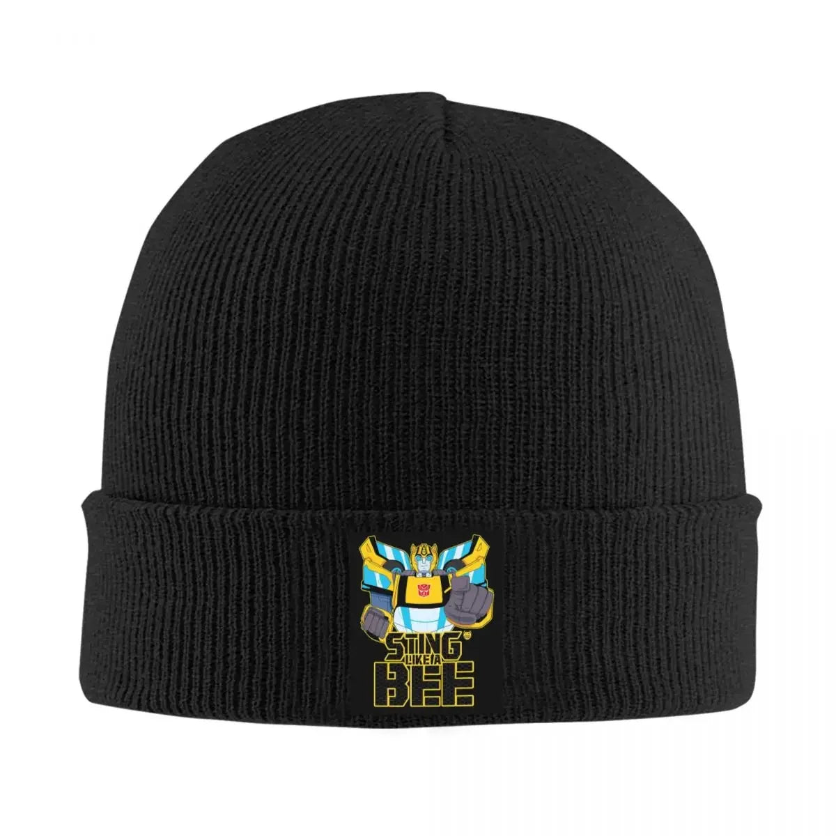 Black Transformers Beanie - "Sting Like A Bee"