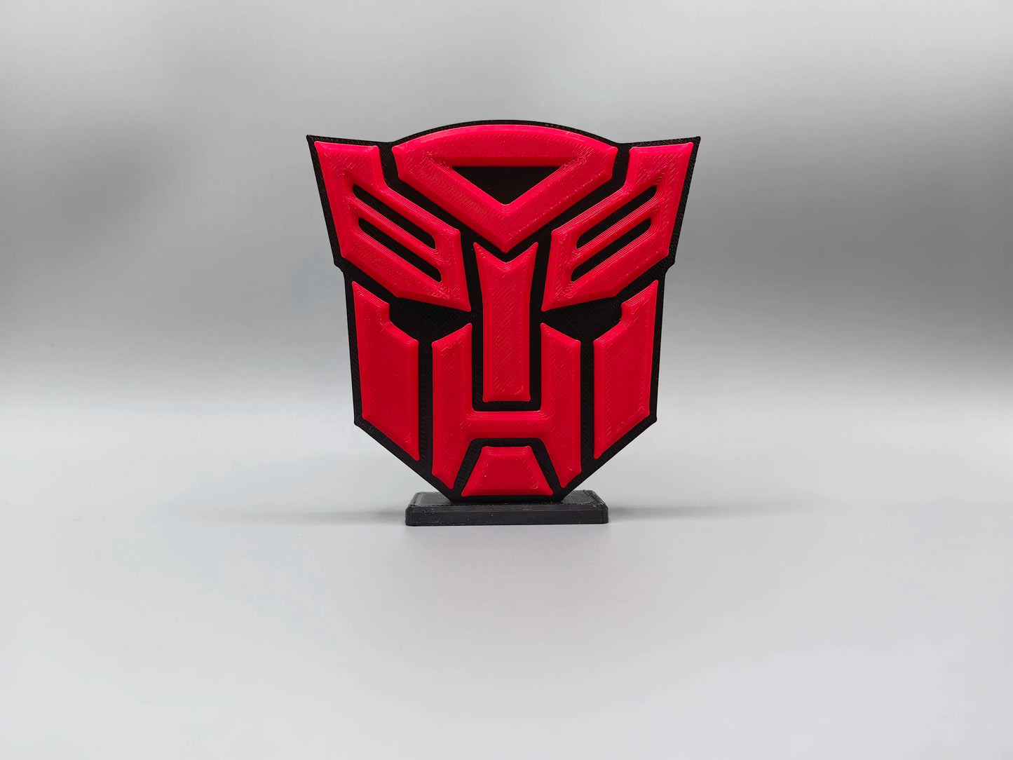 Plaque Transformers Logo Autobot Rouge Intense — Décoration Bureau Bouclier Massif