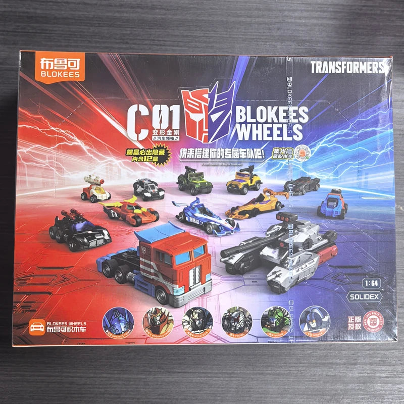 Coffret Transformers MINIQ Wheels — Douze Mini-Véhicules Collection Complète