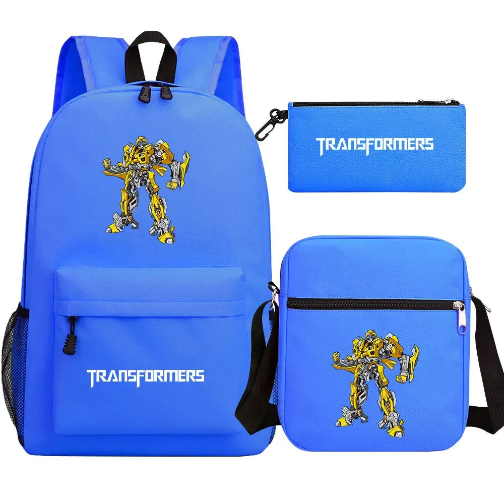 Mochila escolar azul Transformers Bumblebee