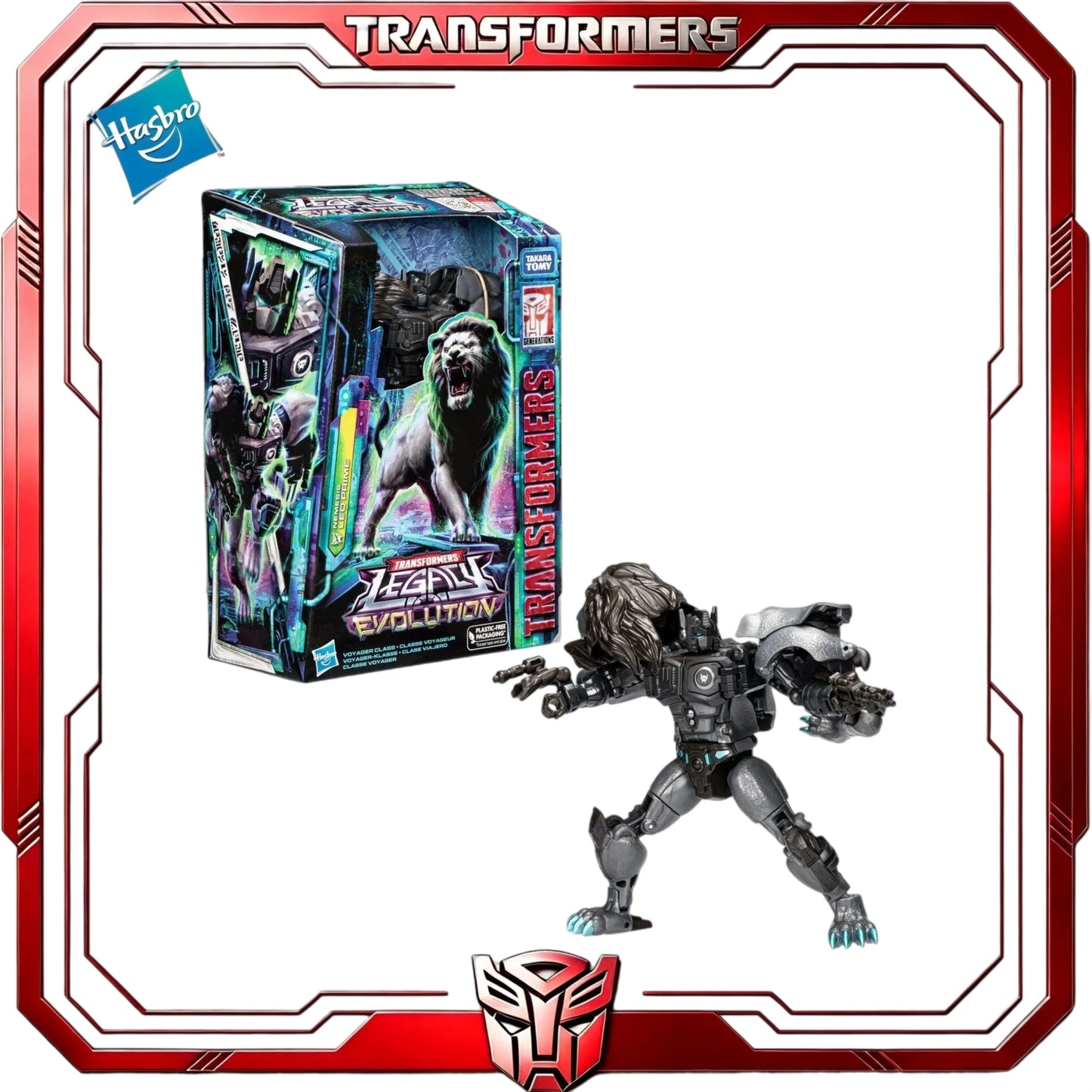Figurine Transformers Nemesis Leo Prime — Legacy Evolution Maximal Robot Lion Collector