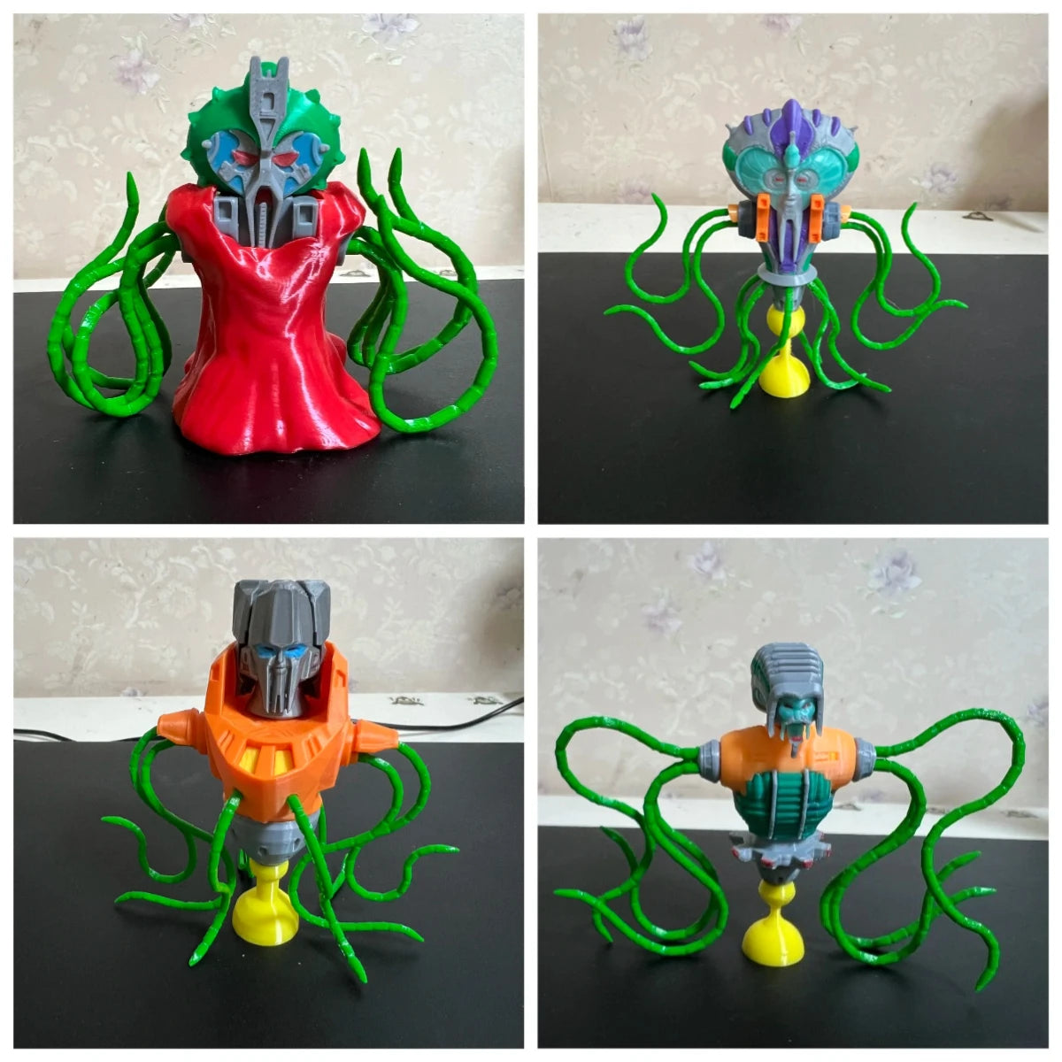 Buste Transformers Alien Tentaculaire Turquoise et Violet — Créature Cosmique
