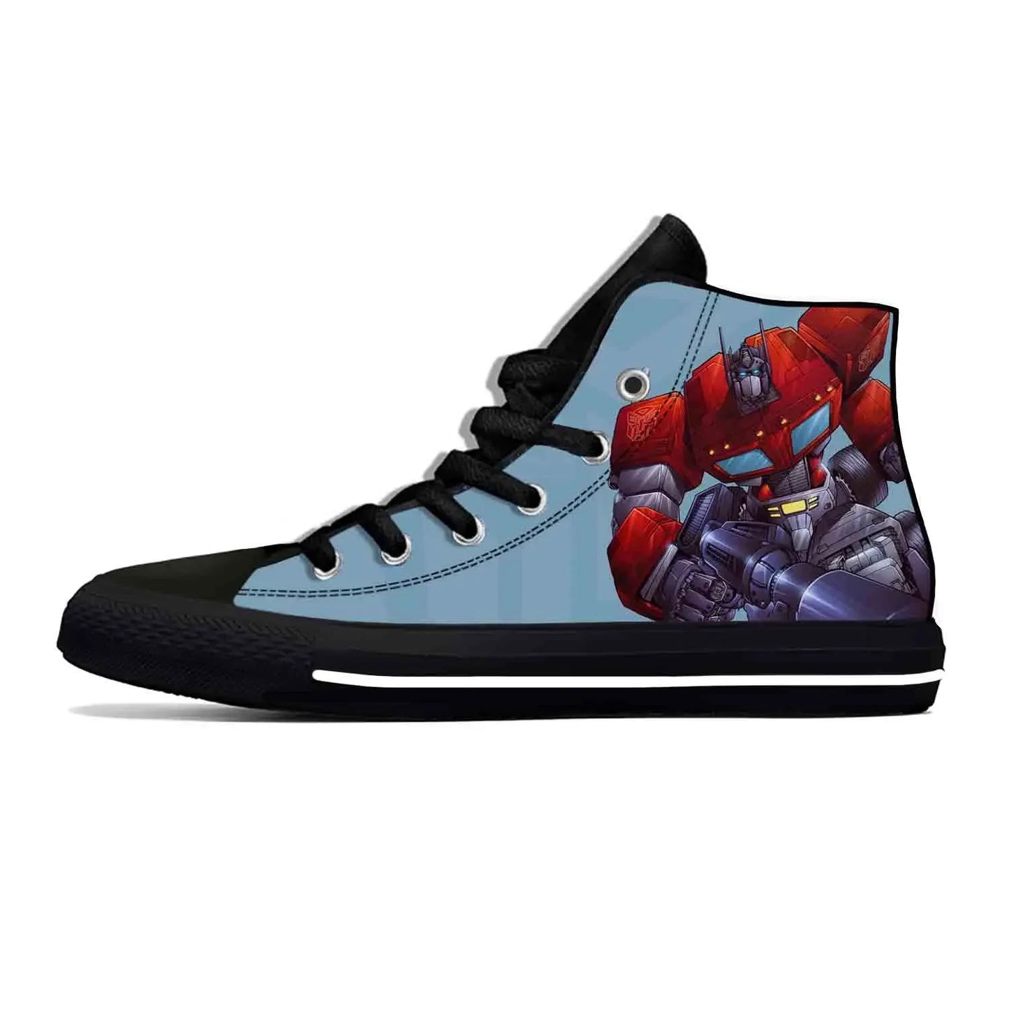 Transformers Black-Cyan High-Top Sneakers