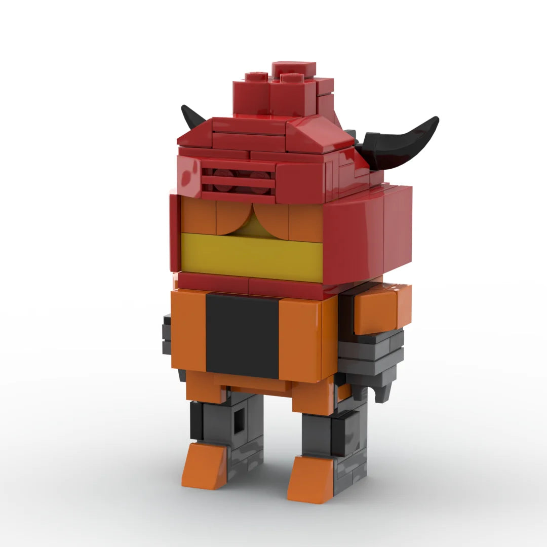 Figurine Transformers Tantrum — Brick Rouge et Brun Taureau Prédateur