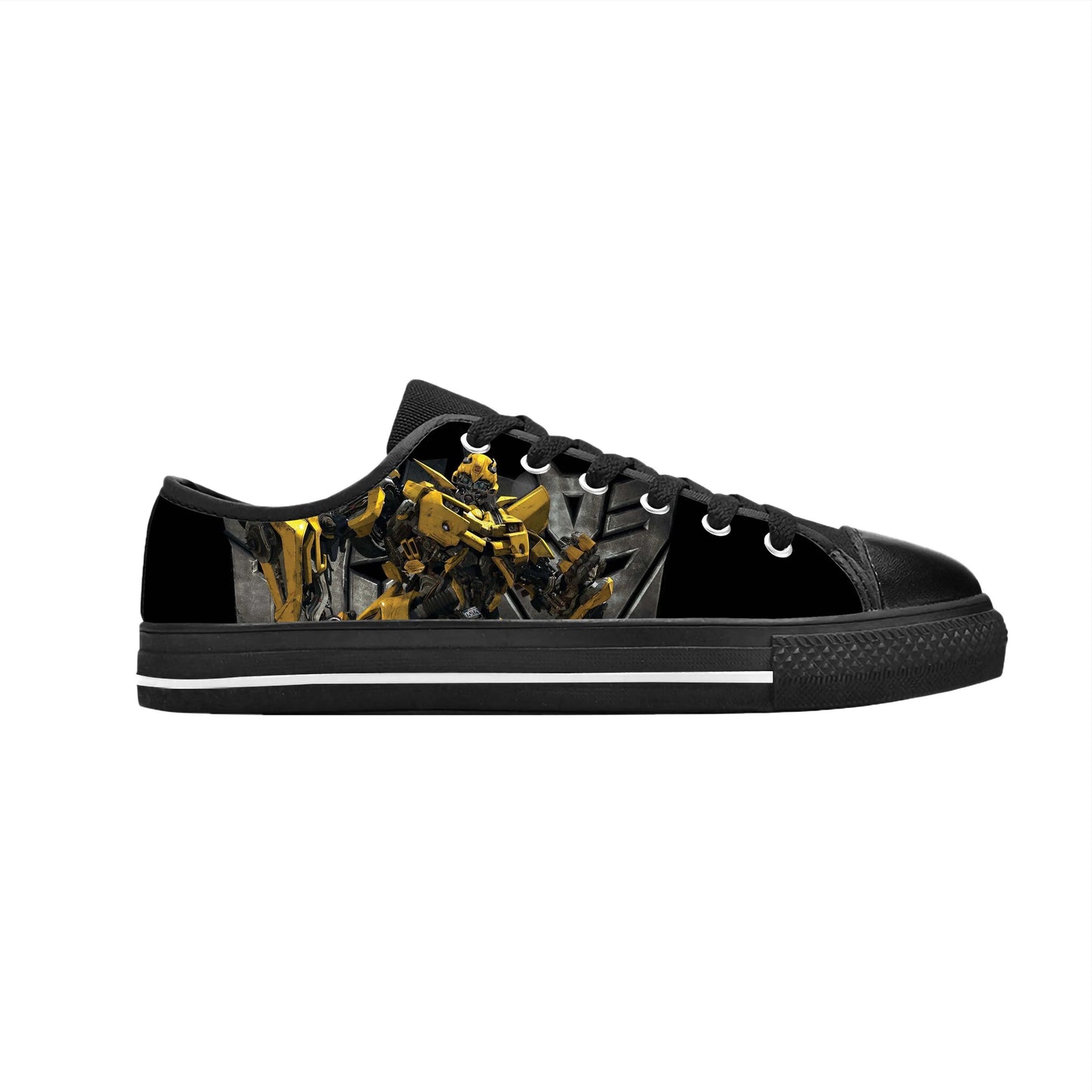 Unisex Adult Low Top Shoes - Bumblebee on Black
