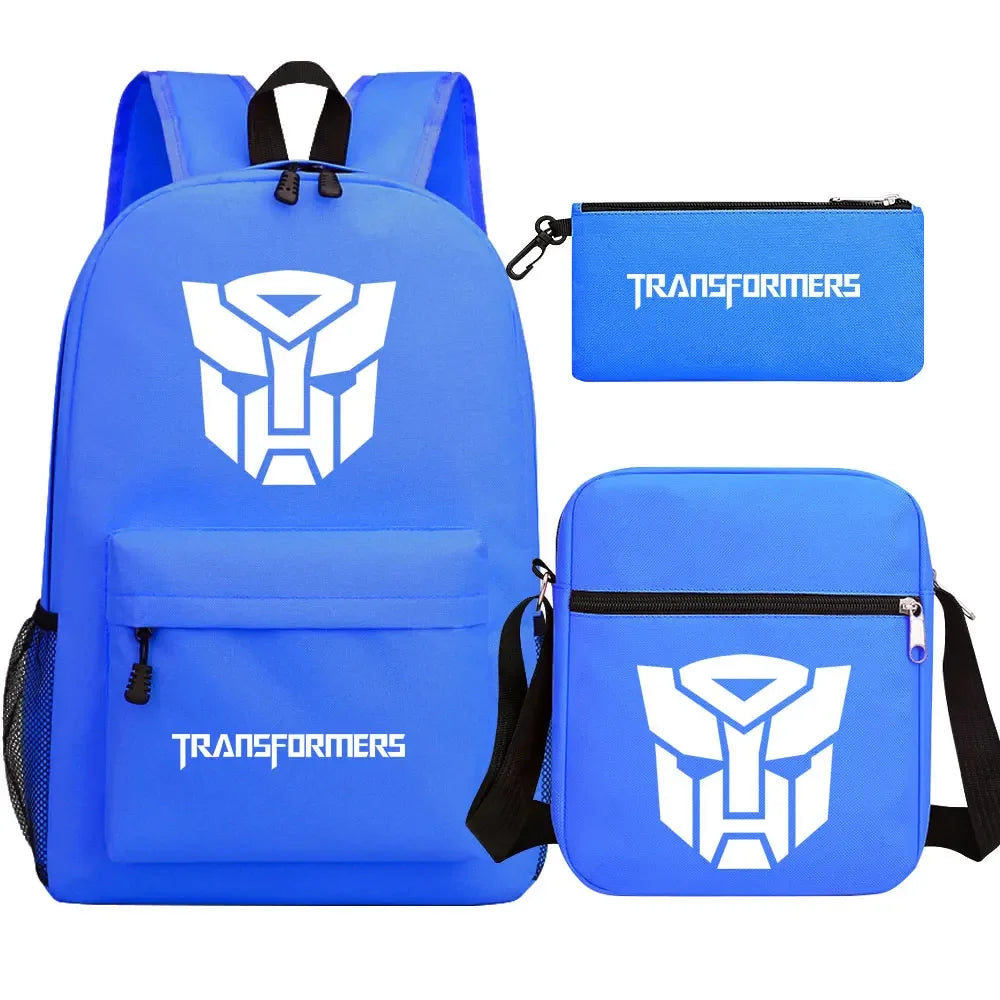 Mochila escolar de los Autobots azules