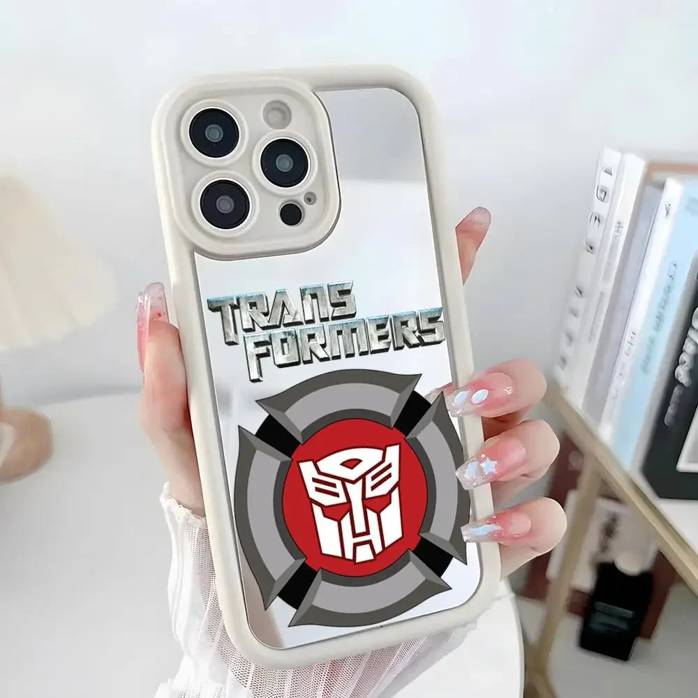 Coque de téléphone blanche Transformers avec logo Autobot rouge et gris, style moderne – Transformers.