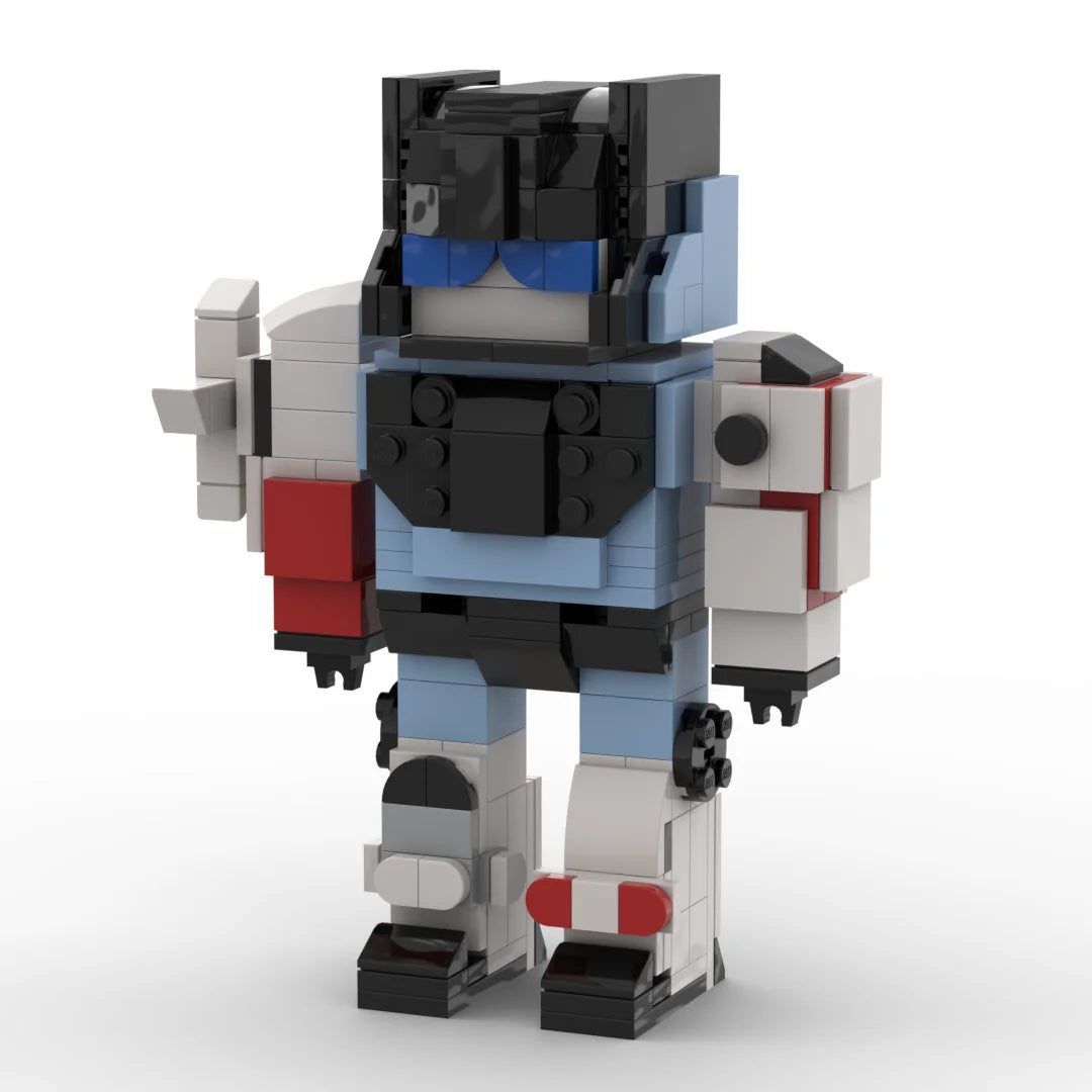 Figurine Transformers Defensor — Combineur Brick Bleu Blanc et Rouge Protectobot
