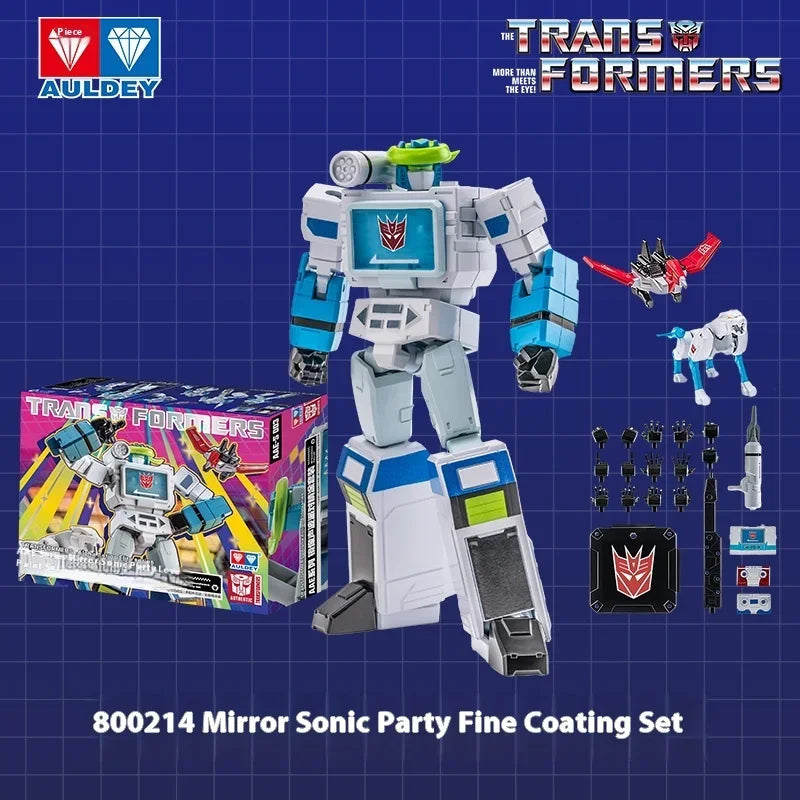 Figurine Transformers Soundwave Miroir AAE — Univers Shattered Glass Bleu Ciel
